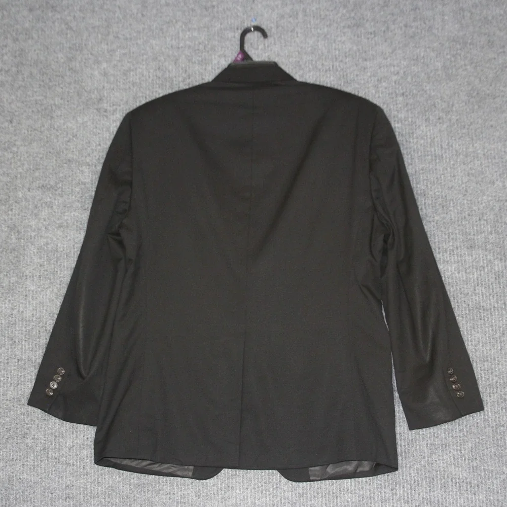 CHAPS Blazer Mens 44R Black Wool Blend Suit Jacket Sport Coat Formal Wear‎